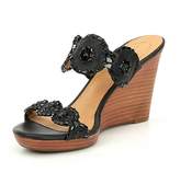 Thumbnail for your product : Jack Rogers Luccia Metallic Leather Whipstitched Medallion Wedge Sandals