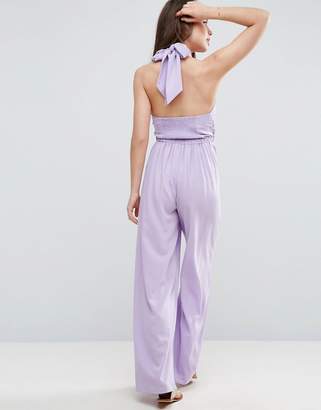 ASOS Jumpsuit with Cross Front and Super Wide Leg