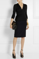 Thumbnail for your product : Alexander McQueen Wool and cashmere-blend peplum top