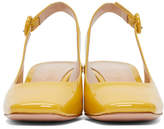 Thumbnail for your product : Gianvito Rossi Yellow Patent Cube Heels