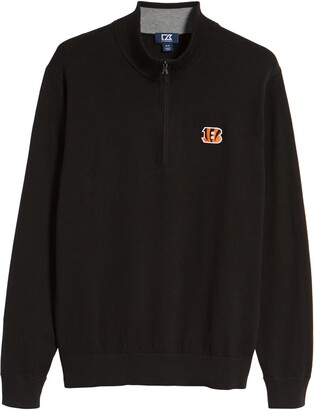Cutter & Buck Cincinnati Bengals - Lakemont Regular Fit Quarter Zip Sweater