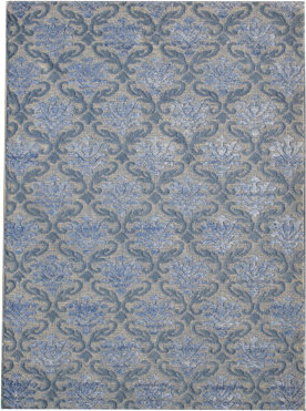 Kalili Rugs 5X8 Modern Wool & Silk High-Low Rug