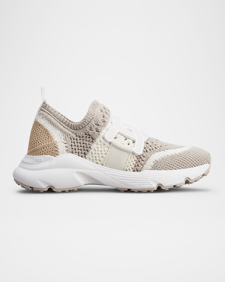 Tod's Stretch Woven Cotton Runner Sneakers