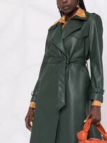 Thumbnail for your product : Blanca Vita Faux-Leather Belted Coat