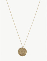 Thumbnail for your product : Maje Capricorn zodiac brass coin necklace