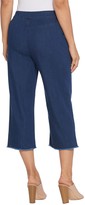 Thumbnail for your product : Joan Rivers Classics Collection Joan Rivers Petite Length Denim Gauchos with Fringe Hem