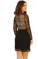 Thumbnail for your product : West Coast Wardrobe Miss Mistress Long Sleeve Lace Dress in Black