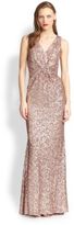 Thumbnail for your product : Badgley Mischka Twist Sequin Gown