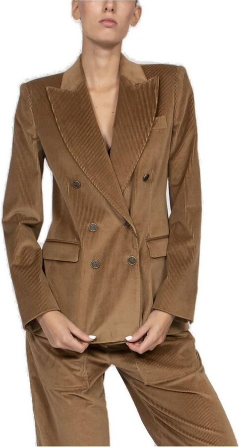 Etro Double-Breasted Corduroy Velvet Jacket