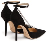 Thumbnail for your product : Jimmy Choo Talika 100 Crystal-embellished Suede Pumps - Black