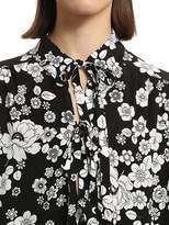Thumbnail for your product : Moschino Floral Printed Crepe De Chine Dress