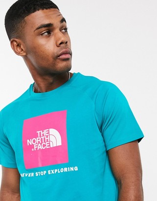 The North Face Raglan Red Box t-shirt In green