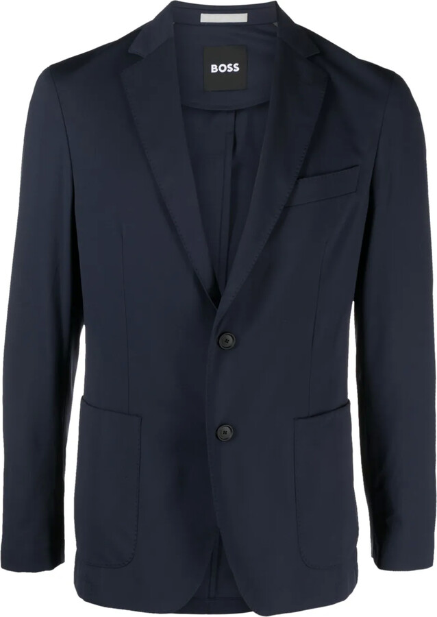 HUGO BOSS Notched-Lapels Single-Breasted Blazer