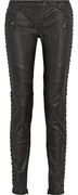 Thumbnail for your product : Pierre Balmain Paneled leather skinny pants