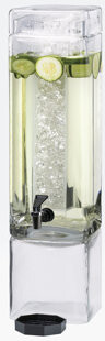 Cal-Mil 3 Gallon Square Acrylic Dispenser with Infusion Chyamber
