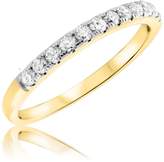 Thumbnail for your product : My Trio Rings 3/8 Carat T.W. Diamond Ladies Wedding Band 10K Yellow Gold- Size 10