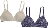 Thumbnail for your product : Warner's 2pk Elements Of Bliss Wire-free Contour Bra