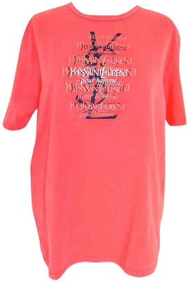 Saint Laurent Pink Cotton T-shirts