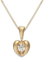 Thumbnail for your product : Proud Mom Sirena Diamond Heart Pendant Necklace in 14k Yellow or White Gold (1/10 ct. t.w.)