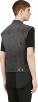 Thumbnail for your product : Levi's Washed Black Denim Cut-Off New Trucker Vest