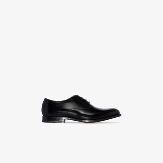 Grenson Black Alwin Leather Oxford Shoes