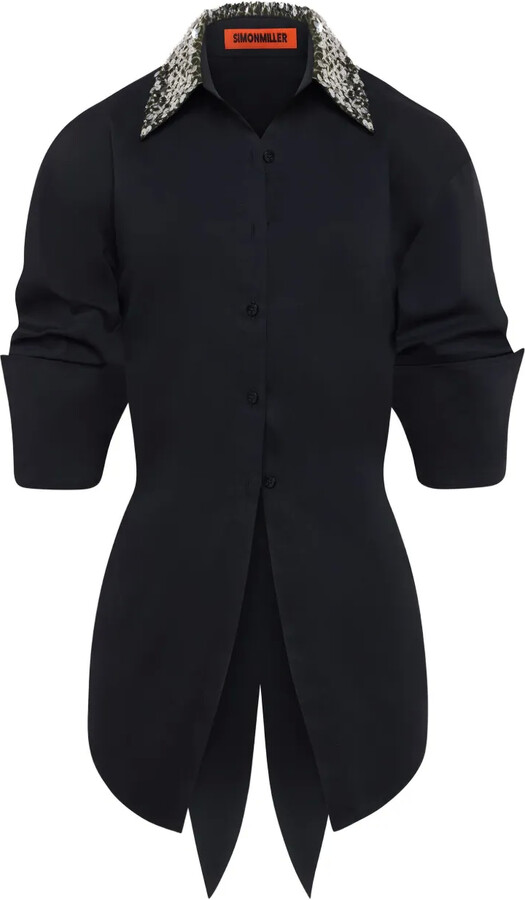 Simon Miller Embellished-Loch Button-Up Shirt