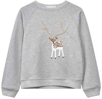 Mint Velvet Grey Reindeer Sweatshirt
