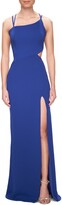 Thumbnail for your product : La Femme High Slit Strappy Back Gown
