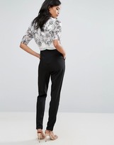 Thumbnail for your product : Little Mistress Tailored Jumpsuit With Printed Top