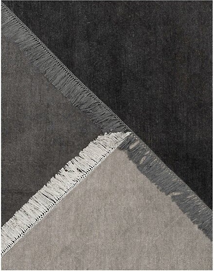 Illulian San D Square Area Rug in Grey