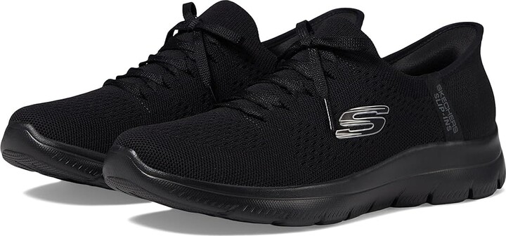 Skechers Summit New Daily Hands Free Slip-Ins Women's Shoes Black : 6.5 C - Wide Rubber