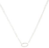 Thumbnail for your product : Adina Reyter Diamond Oval Pendant Necklace