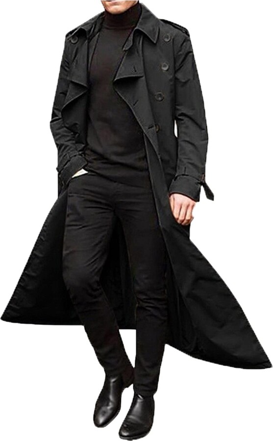 Amazon Thick Wool Trench Coat YOUTHUP Mens Wool Trench Coat Winter