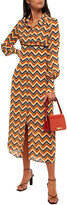 Thumbnail for your product : M Missoni Gathered Printed Crepe Midi Shirt Dress
