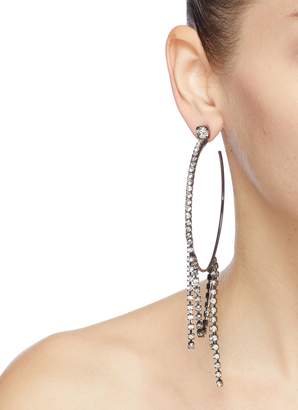 Swarovski Joomi Lim crystal fringe hoop earrings