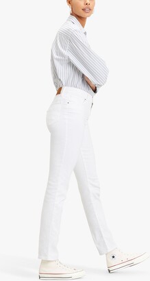 Levi's 724 High Rise Straight Leg Jeans, White