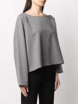 Thumbnail for your product : Norma Kamali Drop-Shoulder Cropped Sweatshirt