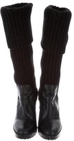Thumbnail for your product : Gucci Knit Wedge Boots