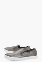 Thumbnail for your product : boohoo Jessica Metallic Snake Embossed Skaters