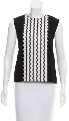 Opening Ceremony Sleeveless Vegan Leather-Accented Top