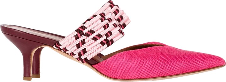 Woven Maisie Sandals in Pink Raffia
