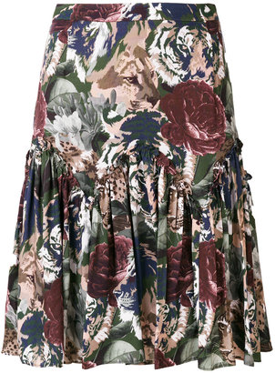 Paul & Joe floral A-line skirt
