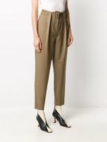 Thumbnail for your product : ENVELOPE1976 Belted Cropped Leg Trousers