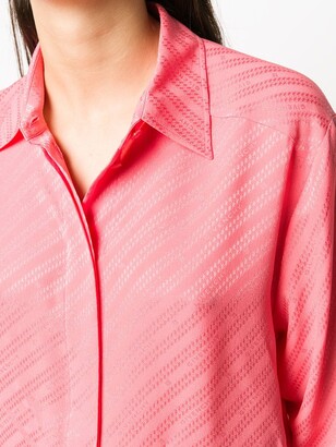 Givenchy Jacquard-Logo Striped Silk Shirt
