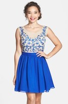 Thumbnail for your product : Steppin Out Embellished Bodice Skater Dress (Juniors)
