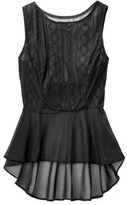 Thumbnail for your product : Mossimo Women's Sleeveless Lace Peplum Tank - Assorted Colors