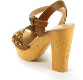 Thumbnail for your product : Soda Sunglasses Women's Open Toe Mules Platform Block Heel Sandals Ankle Strap Shoes Sexy Cutout