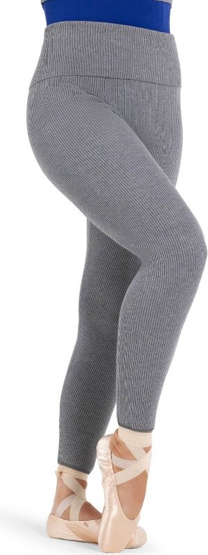 Capezio Black Women's Ribbed Sweater Knit Legging, Medium
