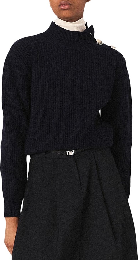 Maje Wool Roll Neck Sweater