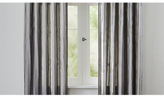 Crate & Barrel Kendal Grey Striped Curtains